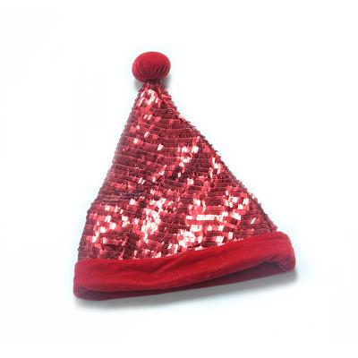 China Chirstmas Decoration Factory Direct Sale Custom Color Glitter Christmas Hat For Celebrating Christmas Day for sale