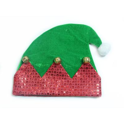 China Chirstmas Decor Factory Direct Selling Fabric Christmas Ornaments Christmas Hats With Bells for sale