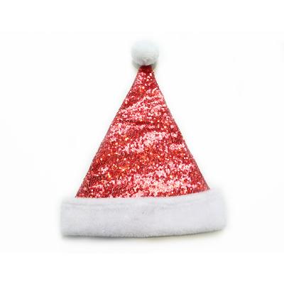 China Chirstmas Decoration Christmas Decoration Supplies New Design Glitter Decorative Christmas Hat For Adults for sale