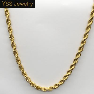 China BOHEMIA Jewelry Stainless Steel Necklace Mens Womens Twist Rope Chain, OEM/ODM Accept JYS030 for sale