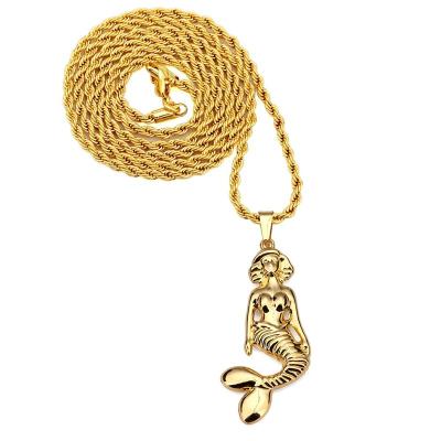 China ALLOY Original New Pendants, Mermaid Necklace Pendant, 18k Gold Plated Hip Hop Jewelry YSS961 for sale