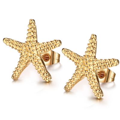 China Titanium steel starfish earrings titanium, star titanium steel earrings, South Korea accessories wholesale YSS1135 for sale