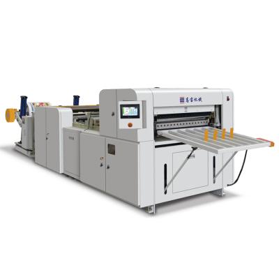 China Factory Plastic Film Paper Roll To Sheet Slitter Control Full Automatic Machine for sale