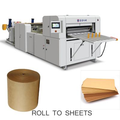 China food & Beverage Shop Full Automatic Paper Roll To Sheet Slitter For Sandwich Paper And Label With PLC Control System High Speed ​​Machine for sale