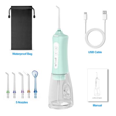 China Home Tooth Cleaning Water Flosser Irrigator Ipx7 Waterproof Portable Travel Electric Oral Teeth Cleaner for sale