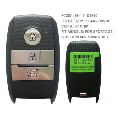 China For KIA Sportage 2019 Original CN051088 3 Buttons Smart Key For KIA Sportage 2019 Genuine Remote With 433MHz FCCID Frequency Number 95440-D9510 for sale