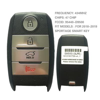 China For KIA Sportage CN051087 2018-2019 Aftermarket 4 Button KIA Sportage Smart Key PN FCC ID 2018-2019 95440-D9500 TQ8-FOB-4F08 47 Chip Frequency 433Mhz for sale