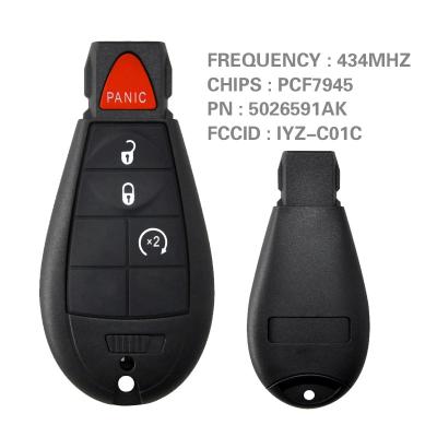 China FOR Jeep Chrysler Dodge CN015100-1 Aftermarket Chrysler Dodge Caravan Smart Key 2011-2019 Jeep With Keyless Vanish Fobik 5026591AK IYZ-C01C PCF7941 for sale