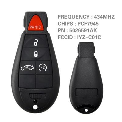 China FOR Jeep Dodge Chrysler CN015100-3 Aftermarket Chrysler Dodge Caravan Smart Key 2011-2019 Jeep With Keyless Vanish Fobik 5026591AK IYZ-C01C PCF7941 for sale