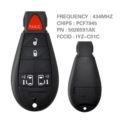 China FOR Jeep Dodge Chrysler CN015100-8 Aftermarket Chrysler Dodge Caravan Smart Key 2011-2019 Jeep With Keyless Vanish Fobik 5026591AK IYZ-C01C PCF7941 for sale