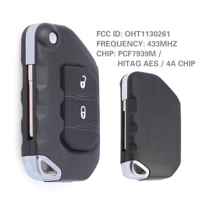 China For Jeep Wrangler CN086041-a For Jeep Wrangler 2018 2019 Smart Remote Key FCC FOB IDs: OHT1130261 433MHz 4A Chip 68416784AA for sale