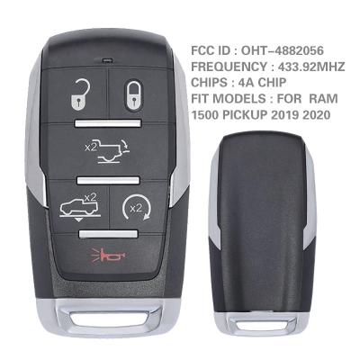 China For Dodge Ram CN087037-D Replacement Smart Key For Dodge Ram Pickup 2019-2020 OHT-4882056 Remote 433.92Mhz PCF7939M 4A Chip FCC ID 1500 for sale