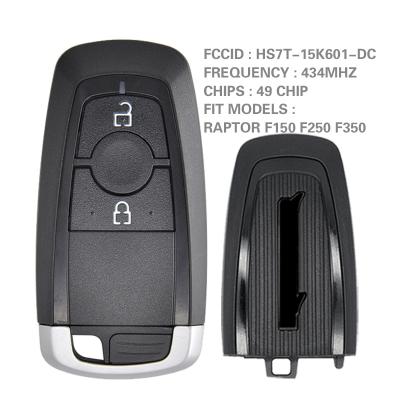 China For Ford Raptor F150 F250 F350 Aftermarket 2 Button Smart Key CN018118 For Ford Raptor F150 F250 F350 Remote With 434Mhz 49 Chip FCCID A2C93142101 for sale