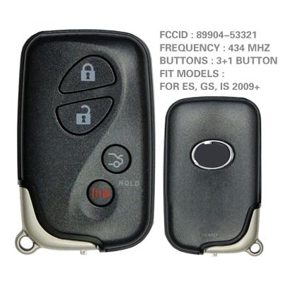 China For L-exus es LE GS EST 2009+ CN052044 Aftermarket 4 Button Replacement Key For L-exus es GS EST 2009+ 14AAC P1 98 4D-67 433MHz 89904-53321 89904-50400 A433 for sale