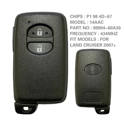 China T-oyota Land Cruiser 2007+ CN007221 Aftermarket 2 Button Smart Key For T-oyota Land Cruiser 2007+ With 14AAC P1 98 4D-67 433MHz 89904-60A30 Keyless Go A433 for sale