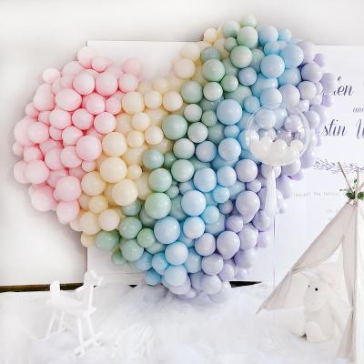 China Party Hot Sale 100 Pieces 5 Inch Colorful Latex Balloon Pastel Macaron Balloon Party Decoration for sale