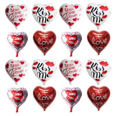 China Valentine's Day /Birthday /Wedding Party Decor/Gifts 18 Inch Heart Shape For Happy Birthday Bride Shower Party Decoration Foil Balloonballoon Valentines Wedding Anniversary 6 Color for sale