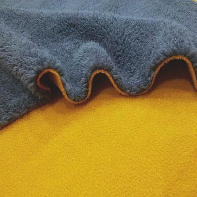 China Anti-Static Fleece And Velvet Fabrics Bonded 100% Polyester Plain Dyed Brushed Pile Upholstery Velvet Fabric for sale