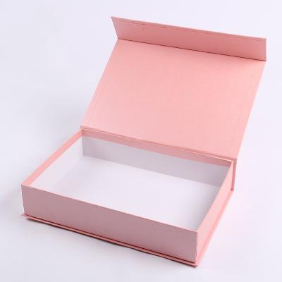 China Recyclable Custom Big Logo Pink Packaging Magnetic Folding Gift Box For Packing Ready To ShipFor Gift for sale