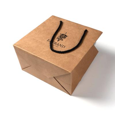 China Recyclable Kraft Paper Gift Bag Wine Bag Kraft Paper Packaging Paper Bag for sale