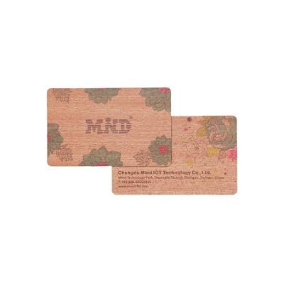 China Waterproof / waterproof Fudan F08 smart chip wooden rfid card double sided printing for sale