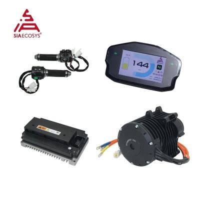 China QSMOTOR 138 3000W V3 70H 5500W Max Continuous 72V 100KPH Mid Drive Motor Conversion Kit Waterproof with DKD TFT Tachometer for Dirt Bike for sale