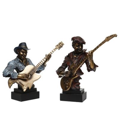 China Europe Factory New Custom Resin Musician Bust Figurine Indoor Modern Statues for sale