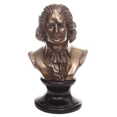 China Modern Home Decoration Europe Matt Copper Ware Plated Resin Figure Sculpture for sale