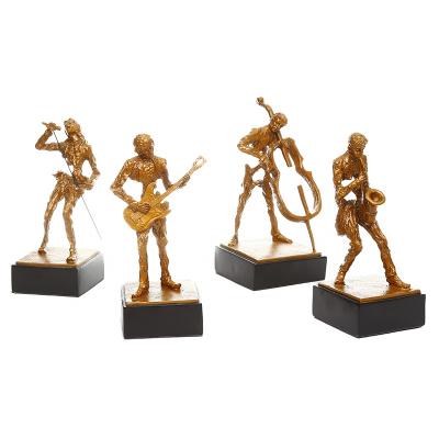 China Europe hot sale cabinet decoration resin jazz band figurines, music jazz statue for sale