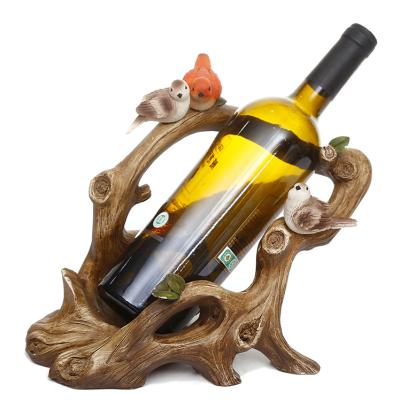 China Resin viable modern luxury simple creative design light display wine desk rack for sale