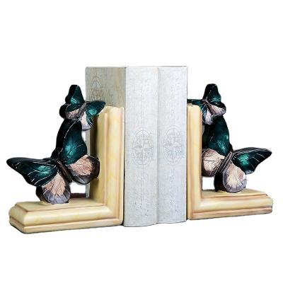 China Home Decoration Resin Butterfly Bookends Nordic Minimalist Creative Book Stand for sale