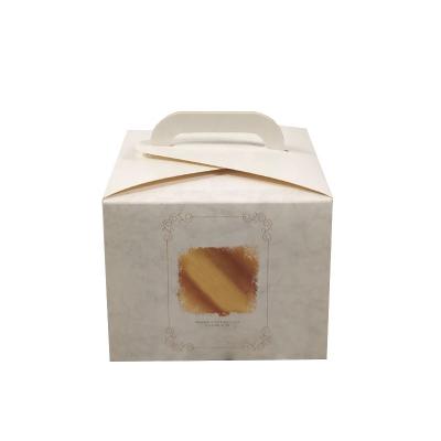 China Recycled Materials Color Printing Matte Cake Box With Window for sale