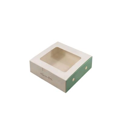 China Custom Wholesale Recycled Materials Cake Box Packaging Bakery Paper Boxes With Window for sale