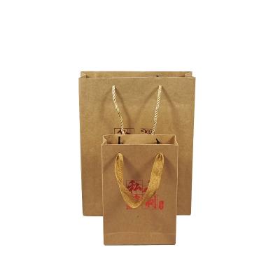 China Recycled Materials Sale Recyclable Hot Brown Kraft Paper Gift Bag Custom Paper Bag for sale