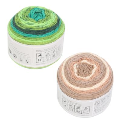 China Wool-acrylic Blended Yarn Cake Yarn Big Color Anti-static For Hand Knitting Yarn And Crocheting for sale