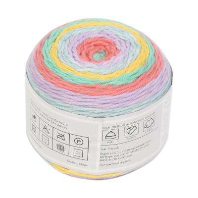 China Factory Direct Supply Anti-static Cake Yarn Acrylic Colored Wool Blended Yarn For Knitting Scarf for sale