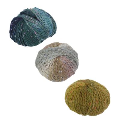 China Factory Wholesale Antistatic 100% Polyester Crinkle Yarn Space Dyed Fashion Yarn for sale