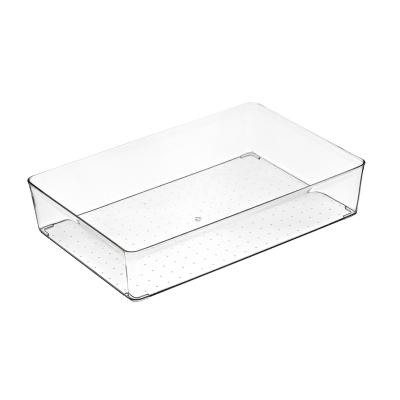 China Wholesale Clear Viable Clear Organizer Plastic Storage Box Drawer PET Storage Box for sale