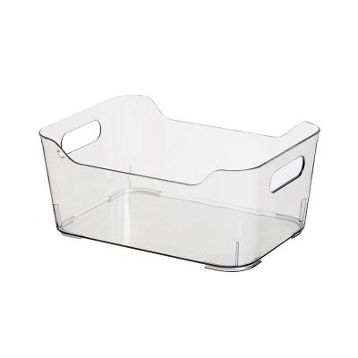 China Wholesale High Quality U-Shape U-Shape Viable Storage Box Waterproof Transparent Table Top PET Organizer Transparent Storage Box for sale