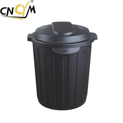 China Sustainable 60l/waste 60 liter waste container trash can food waste bin round trash can for sale