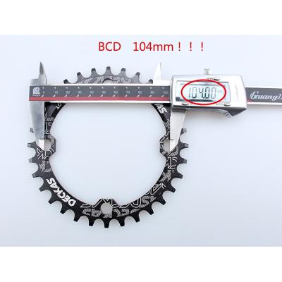 China Mountain Bikes Bike Round Ring MTB Mountain Bicycle 104BCD 32T 34T 36T 38T Crankset Tooth Plate Parts 104 Wide Chain BCD for sale