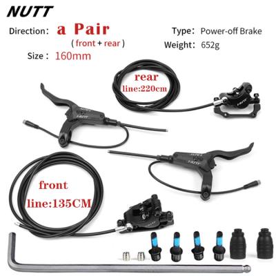 China Right Installation NUTT Right Installation Alloy E-Bike Brake Bicycle Power Off High Quality Aluminum Electromagnetic Hydraulic Brake For MTB for sale