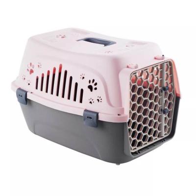 China Fashion Viable Wholesale Luxury Plastic Airline Pet Cat Cage Dog Travel Carrier Approved Box for sale