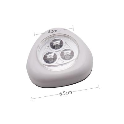 China Modern 3 LED ABS Battery Powered Quality Push Touch Plastic Click Light for sale