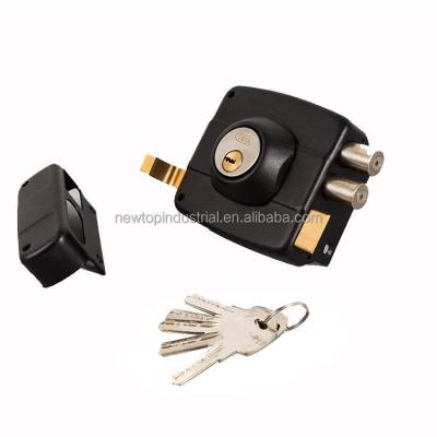 China Round Rim Door Lock Latch Tier Door Lock with 5pcs 10cm Computer Keys Brass Tiers for sale