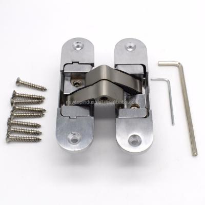 China Cabinet/Door/Window Stainless Steel 3d Hinge Hidden Adjustable Hinge 30*110mm For Wooden Door for sale