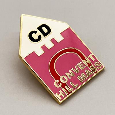 China Excellent Gift From Europe Made To Die Forging Gold Brass Color Custom Hard Enamel Pin for sale