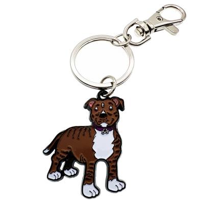 China Advertising Soft Pet Customized Logo Fashion Dog Anime Key Chains Factory Made Metal Enamel Wholesale for sale