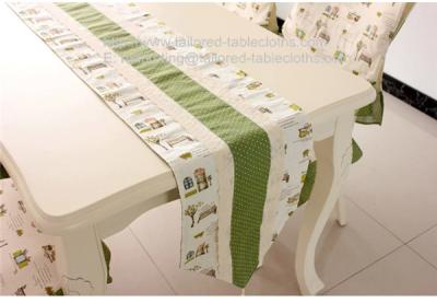 China Linen cotton fabric table runners with tassel, custom fabric table runners with lace, for sale