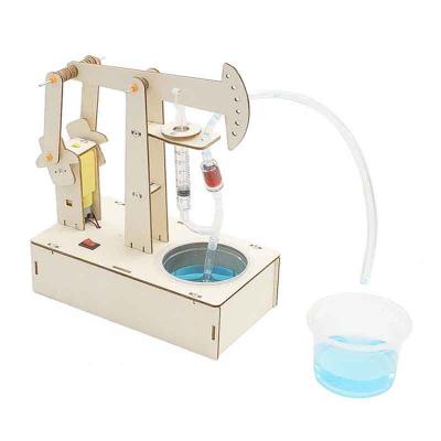 China Funny Wooden 3d Puzzle Machine Oil-Pumping Puzzle Machine Education Wooden Toy Widely Used For Children for sale